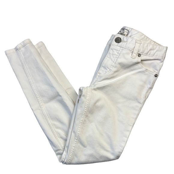 Free People High Rise Busted Skinny Jeans White Sz:25 - Picture 3 of 16